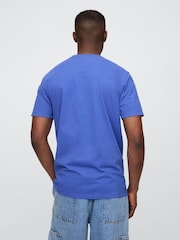 Blauw - Korte mouw - Gap Everyday 100% katoenen T-shirt met ronde hals - Image 2 of 5