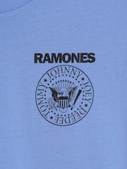 Gap Blue Ramones Heavyweight Cropped Graphic T-Shirt - Image 3 of 5