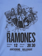 Gap Blue Ramones Heavyweight Cropped Graphic T-Shirt - Image 4 of 5