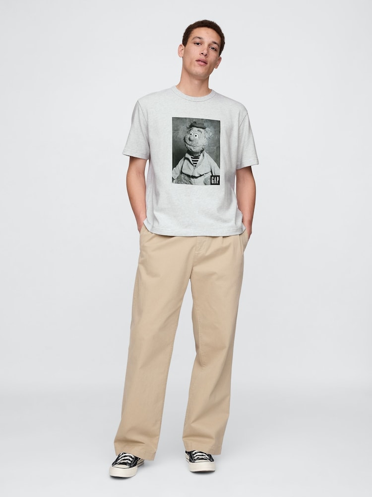 Gap Grey Fozzie Bear Disney The Muppets Graphic T-Shirt - Image 3 of 5