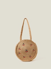 Accessorize Cherry Round Jute torba za čez ramo - Slika 1 iz 2