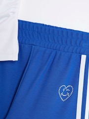 River Island Blue Girls Track Smiley Heart T-Shirt Set - Image 4 of 5