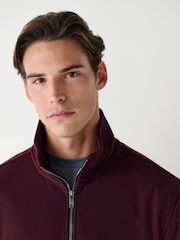 Burgandy Red Soft Touch Quarter Zip Neck Fleece - Image 4 of 7