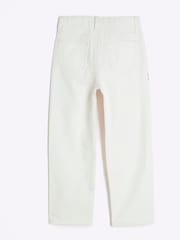 River Island White Girls 100% Cotton Tarot Straight Jeans - Image 2 of 4
