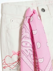 River Island White Girls 100% Cotton Tarot Straight Jeans - Image 3 of 4
