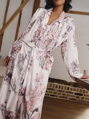 Pink Floral Lightweight Dressing Gown - Image 10 of 11