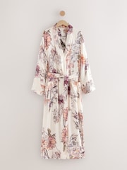 Pink Floral Lightweight Dressing Gown - Image 3 of 11