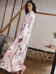 Pink Floral Lightweight Dressing Gown - Image 6 of 11