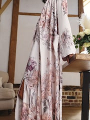 Pink Floral Lightweight Dressing Gown - Image 9 of 11