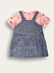 Brand Threads Pink Peppa Pig Pinafore 100% Cotton Dress - Image 2 of 3