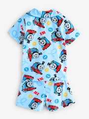 Brand Threads Blue Thomas The Tank Engine Short 100% Cotton Pyjamas Set - Image 2 of 4