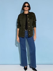 Baukjen Green Mattie Cotton Cargo Jacket - Image 2 of 5