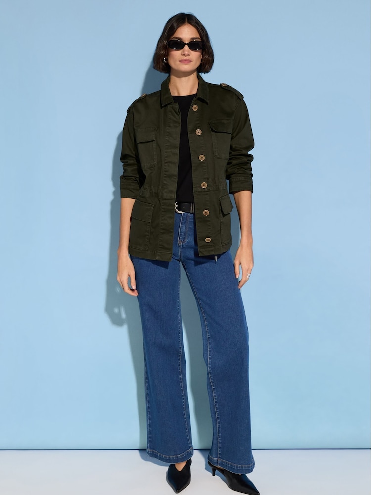 Baukjen Green Mattie Cotton Cargo Jacket - Image 2 of 5
