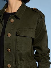 Baukjen Green Mattie Cotton Cargo Jacket - Image 4 of 5