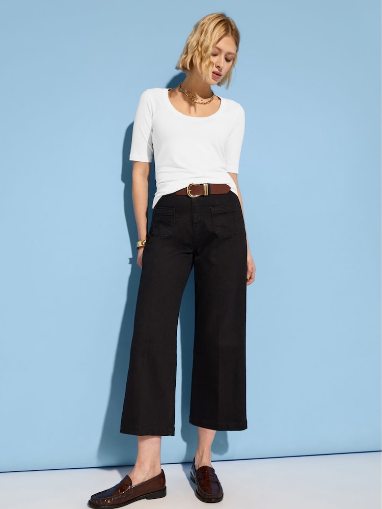 Baukjen Jena Wide Crop Black Jeans - Image 2 of 4