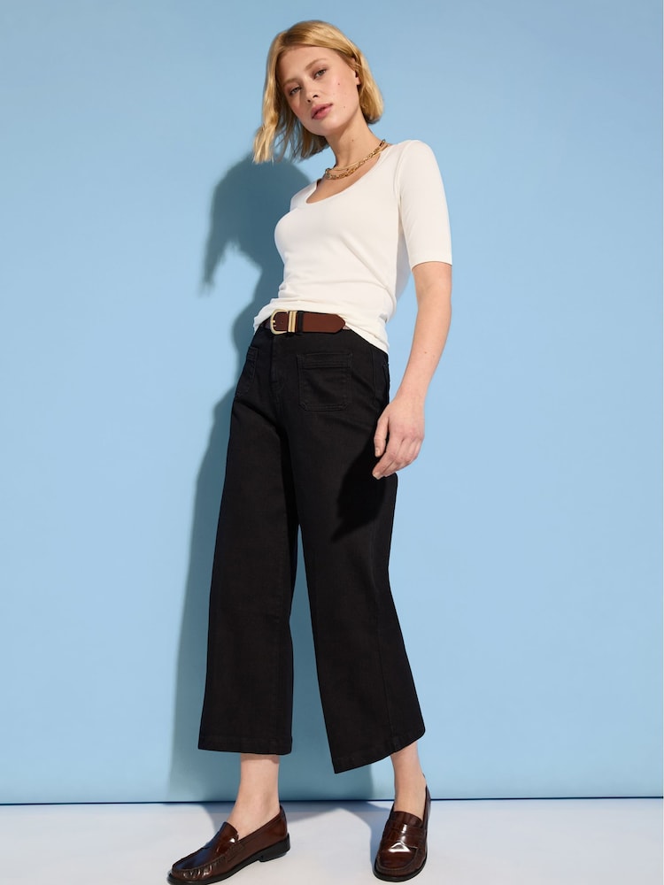 Baukjen Jena Wide Crop Black Jeans - Image 4 of 4
