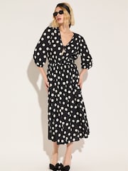 Baukjen Olesia Printed Midi Black Dress - Image 3 of 4