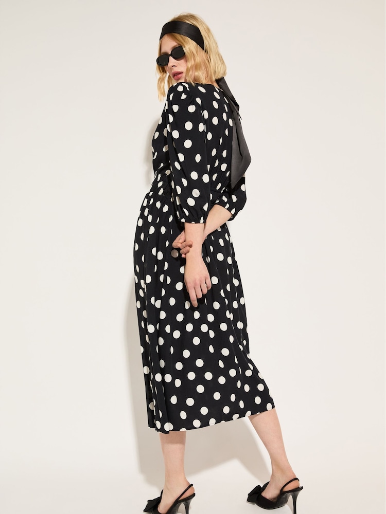 Baukjen Olesia Printed Midi Black Dress - Image 4 of 4