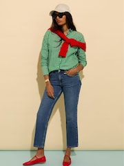 Baukjen Green Rishma 100% Cotton Stripe Shirt - Image 2 of 5