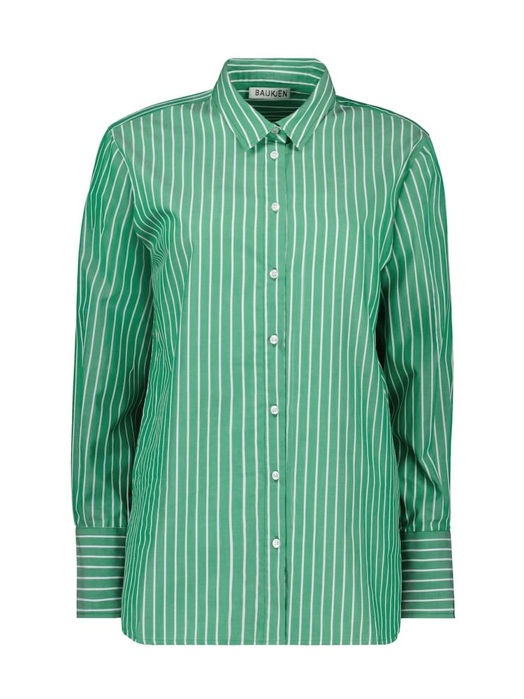 Baukjen Green Rishma 100% Cotton Stripe Shirt - Image 5 of 5
