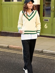 Baukjen Cream Kertinker Wool Blend Cricket Jumper - Image 3 of 4