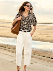 Baukjen Courtney 100% Cotton Collar Brown Shirts - Image 3 of 5