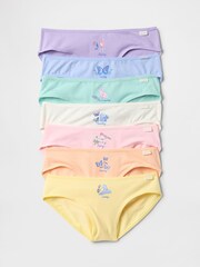 Gap Green/Blue/Yellow Days-of-the-Week Bikini Briefs 7-Pack - Image 1 of 1