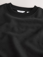 Preto - Ajuste regular - Moletom Crew com Capuz em Algodão Pesado e Rico - Imagem 7 de 7