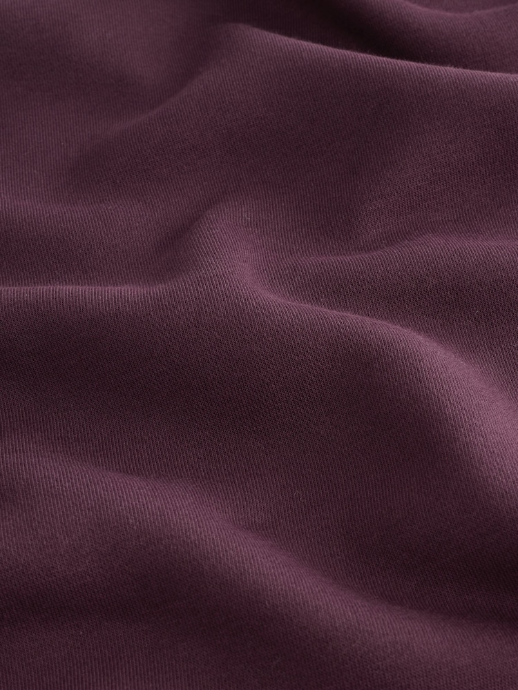 Burgundy Red Regular Fit Heavyweight Cotton Rich Crew Sweatshirt - Image 2 of 3