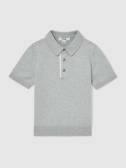 Reiss Washed Sage Finch Contrast Placket Polo Shirt With Cotton - Image 2 of 4