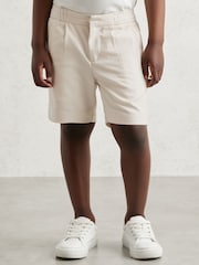 Reiss Off White Sussex Relaxed Drawstring Shorts - Image 3 of 4