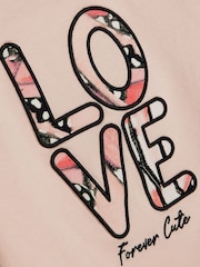 River Island Pink Girls Iconic Butterfly T-Shirt And Leggings Set - Image 3 of 4