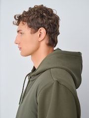 Khaki Green Hooded Hybrid Full Zip Hoodie - Image 2 of 11