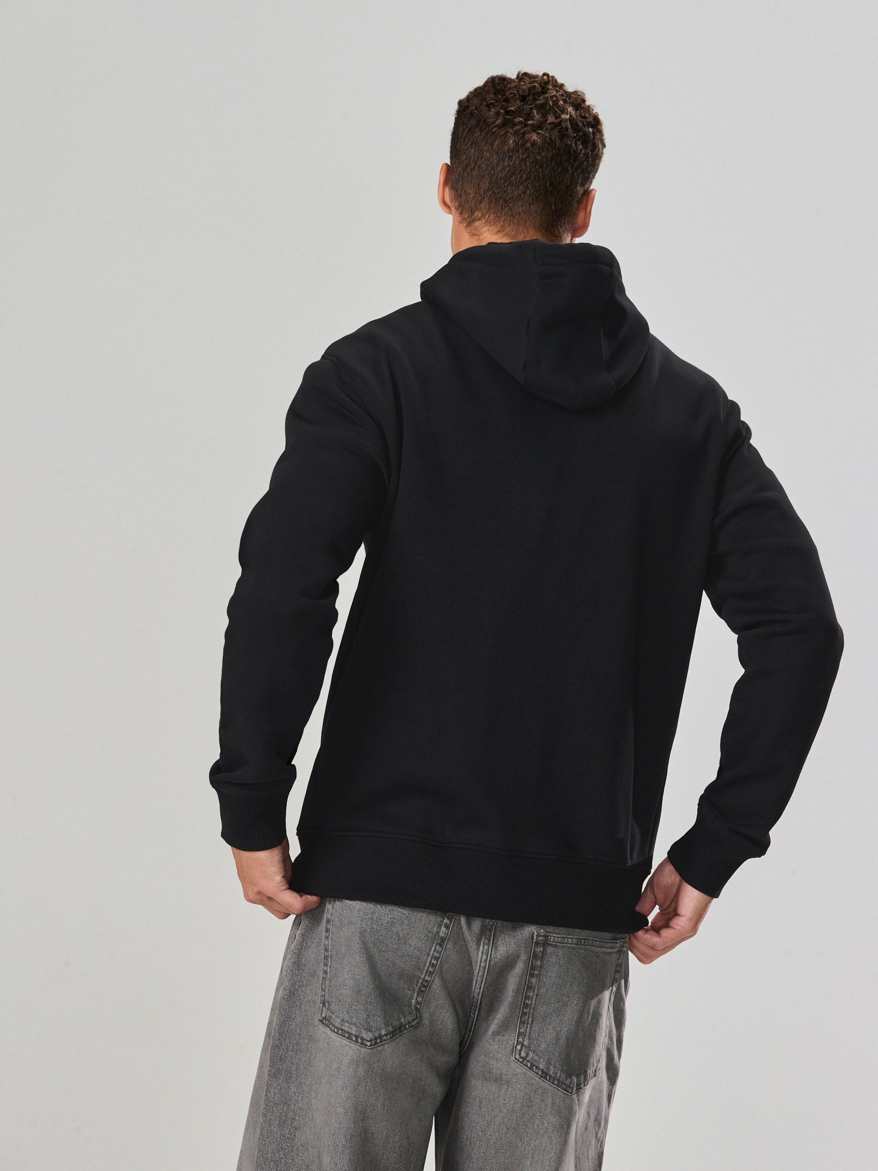 ellie シルキージップフーディー 黒 Buy adidas Originals Black Essentials Trefoil Full-Zip Hoodie from