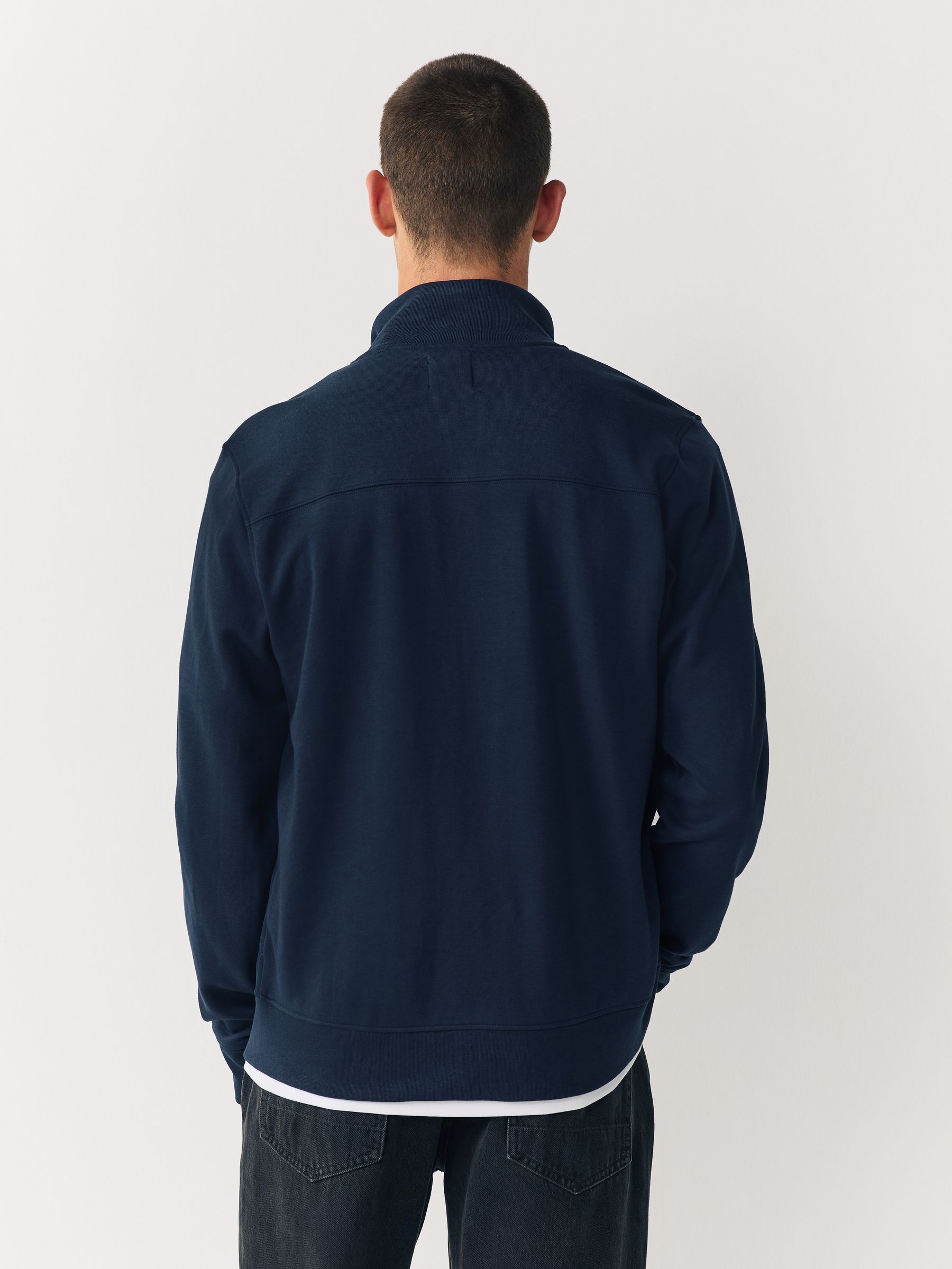 Buy Navy Blue Non-Hooded Hybrid Full Zip Jacket from the Next UK