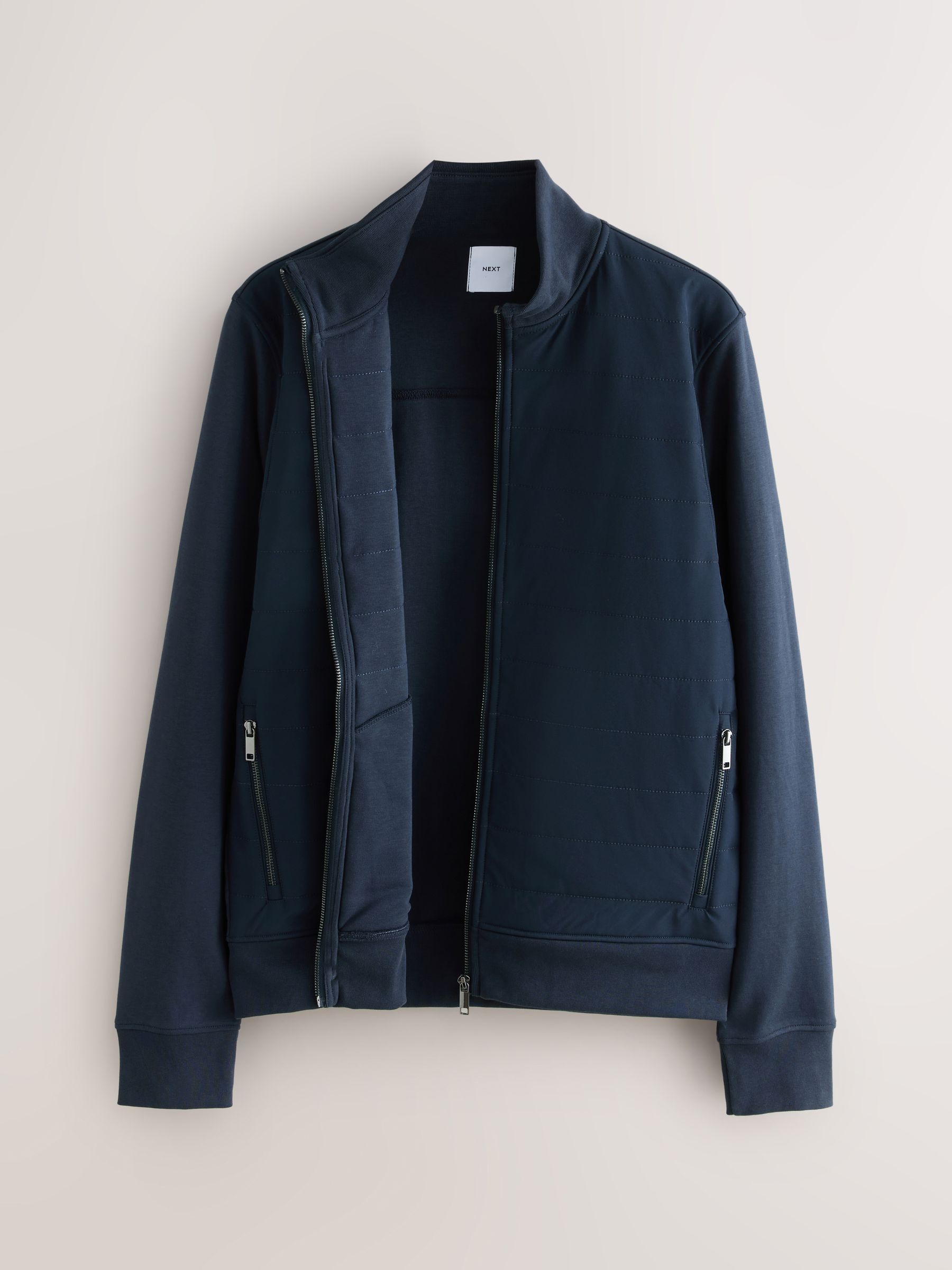 Buy Navy Blue Non-Hooded Hybrid Full Zip Jacket from Next Romania
