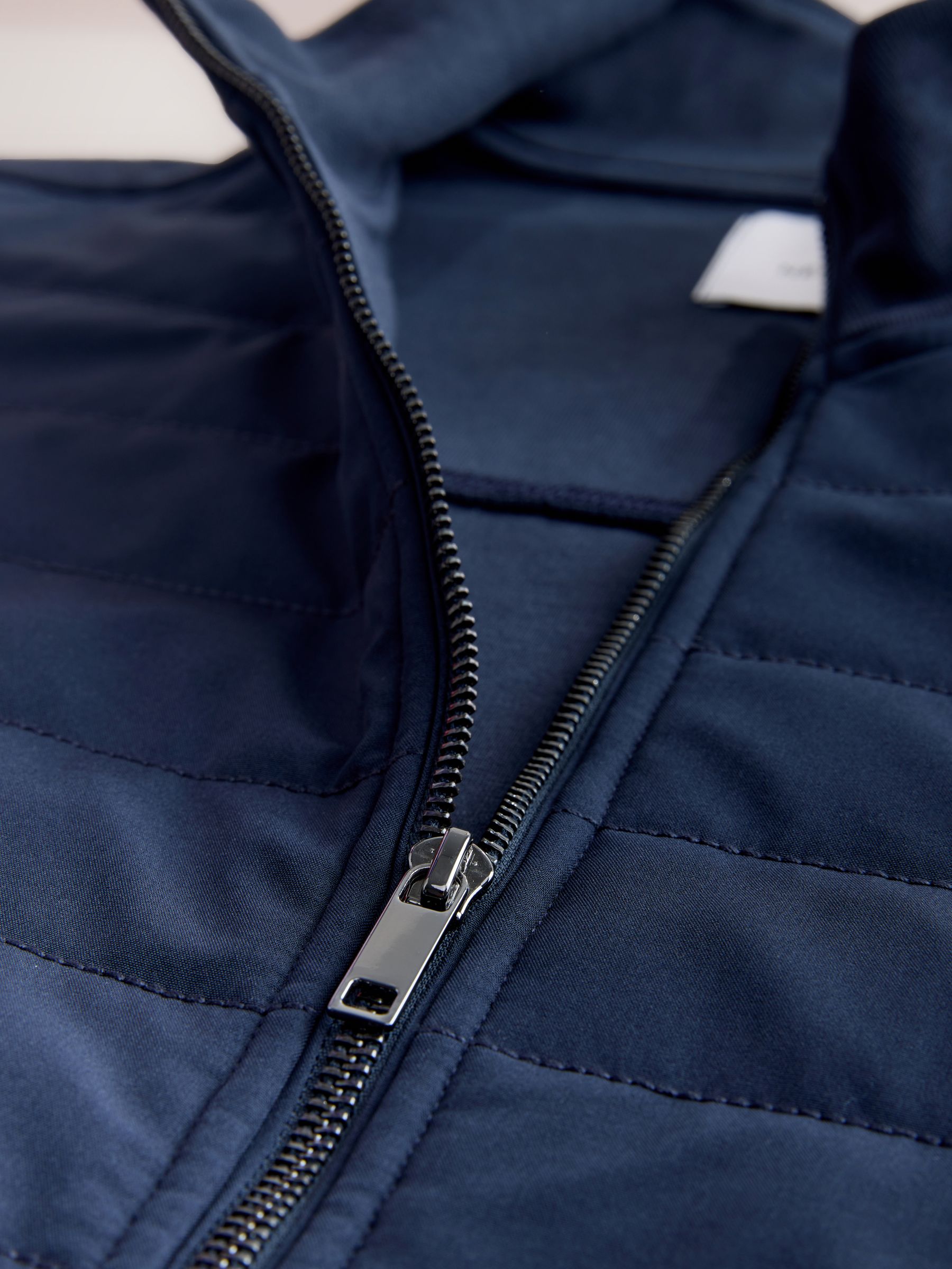 Buy Navy Blue Hybrid Full Zip Gilet from the Next UK online shop