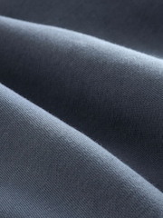 Blue Cotton Rich Jersey Zip Through Funnel Neck Sweatshirt - Image 7 of 9
