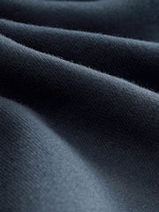 Navy Blue Cotton Rich Heavyweight Jersey Zip Up Hoodie - Image 2 of 3