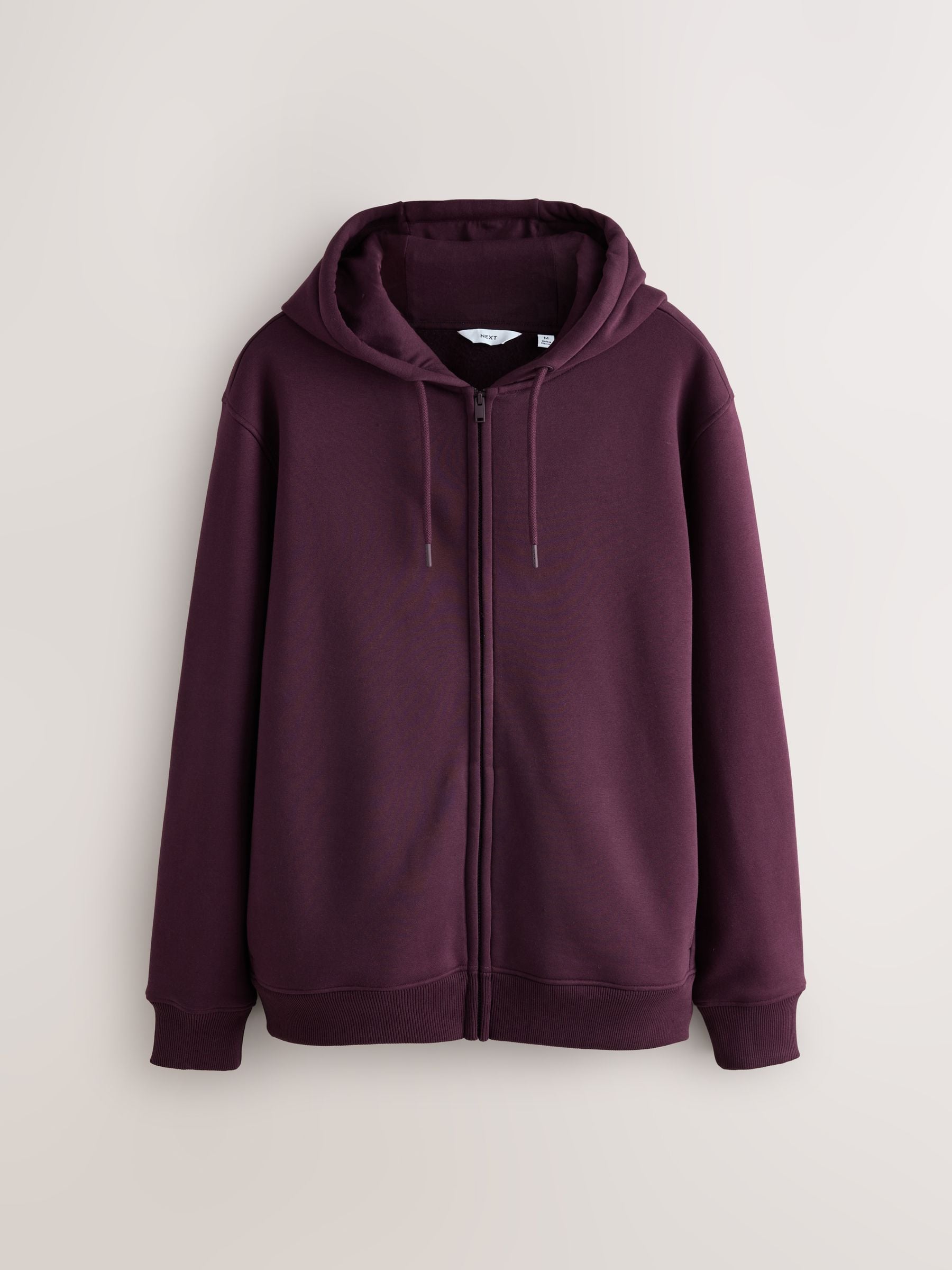 Buy Burgundy Red Cotton Rich Heavyweight Jersey Full Zip