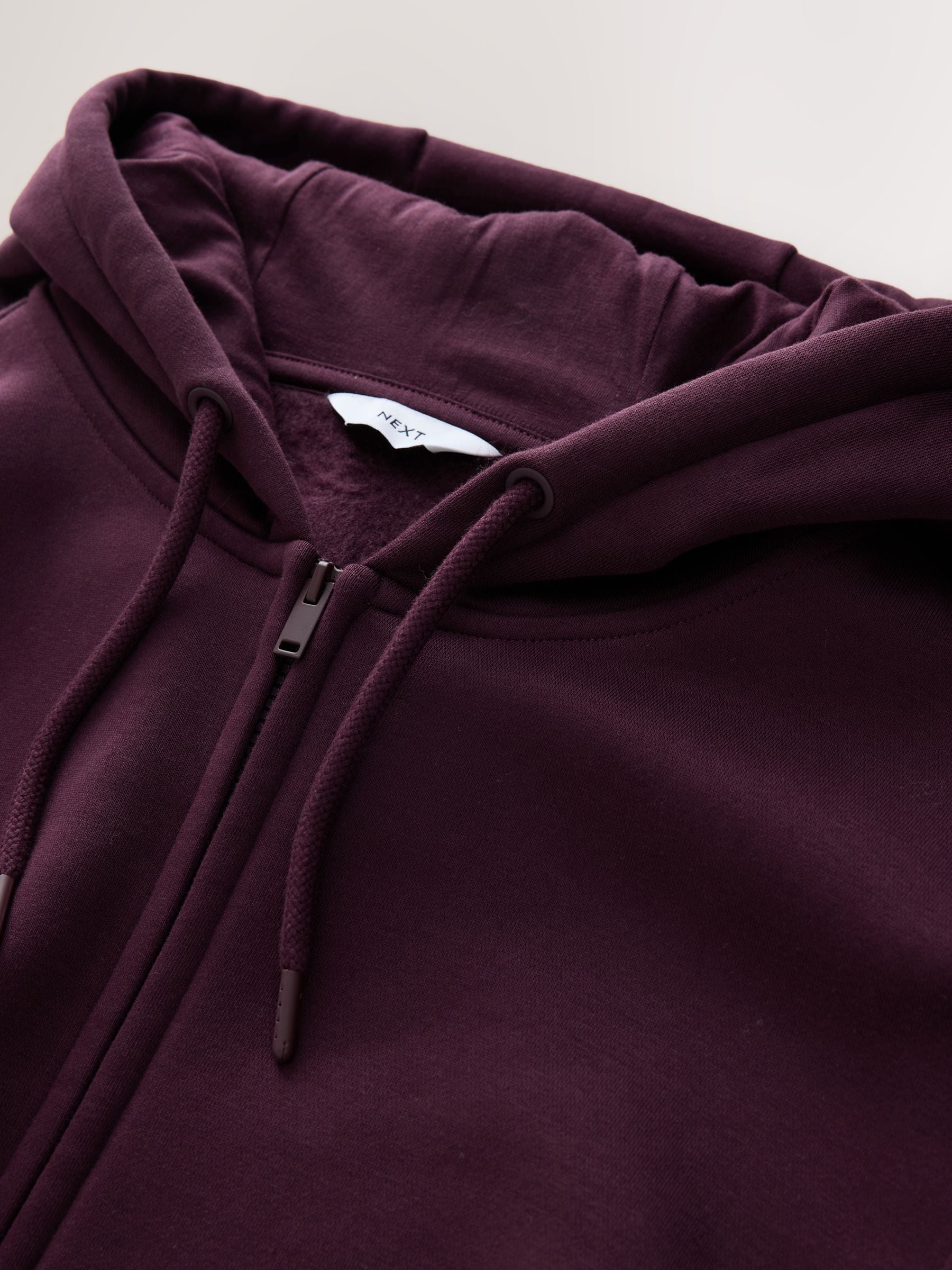 Buy Burgundy Red Cotton Rich Heavyweight Jersey Full Zip