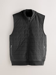 Black Hybrid Full Zip Gilet - Image 1 of 3