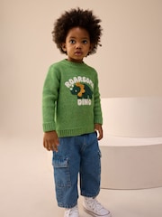 Green Dinosaur Knitted Jumper (3mths-7yrs) - Image 2 of 3