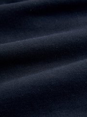 Navy Blue Polo Neck Cotton Rich Jersey Sweatshirt - Image 9 of 9