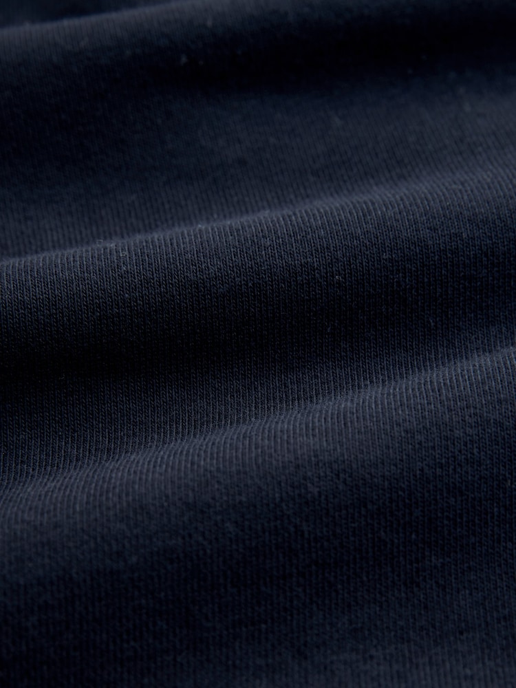 Navy Blue Polo Neck Cotton Rich Jersey Sweatshirt - Image 9 of 9 Navy Blue Polo Neck Cotton Rich Jersey Sweatshirt - Image 9 of 9