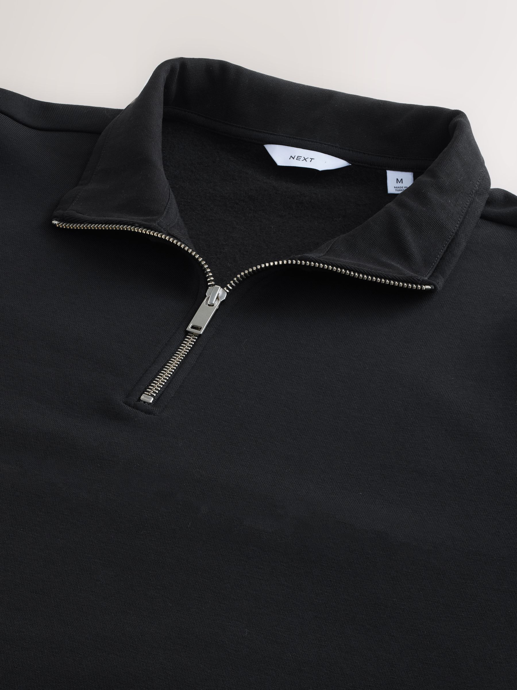 Buy Black Cotton Rich Jersey Quarter Zip Sweatshirt from Next USA
