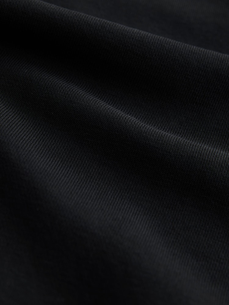 Black Cotton Rich Jersey Quarter Zip Sweatshirt - Image 8 of 8
