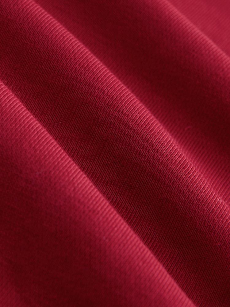 Red Polo Neck Cotton Rich Jersey Sweatshirt - Image 2 of 3 Red Polo Neck Cotton Rich Jersey Sweatshirt - Image 2 of 3