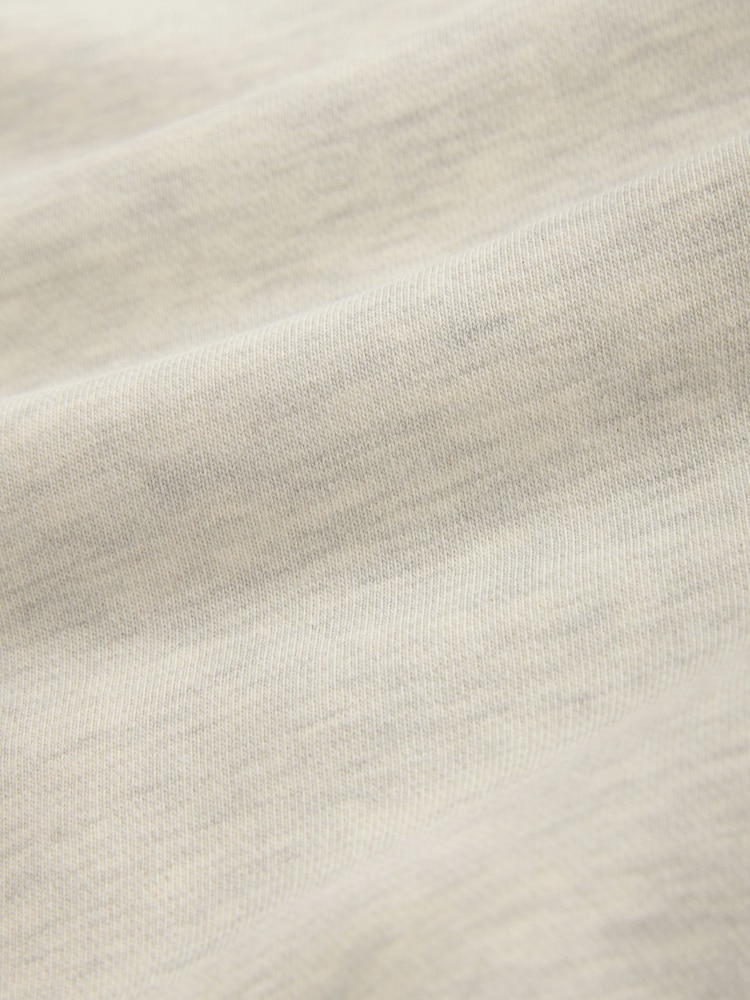 Ecru Marl Quarter Zip Cotton Rich Jersey Sweatshirt - Image 3 of 3