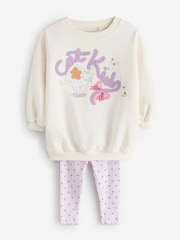 Cath Kidston Cream Sweatshirt & Leggings Set (3mths-7yrs) - Image 7 of 11